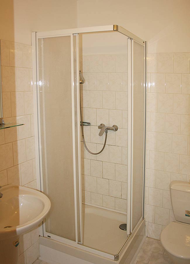 Koupelna v hotelu Zetocha